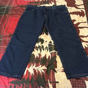 Wrangler Men's Deep Blue Relaxed Jeans